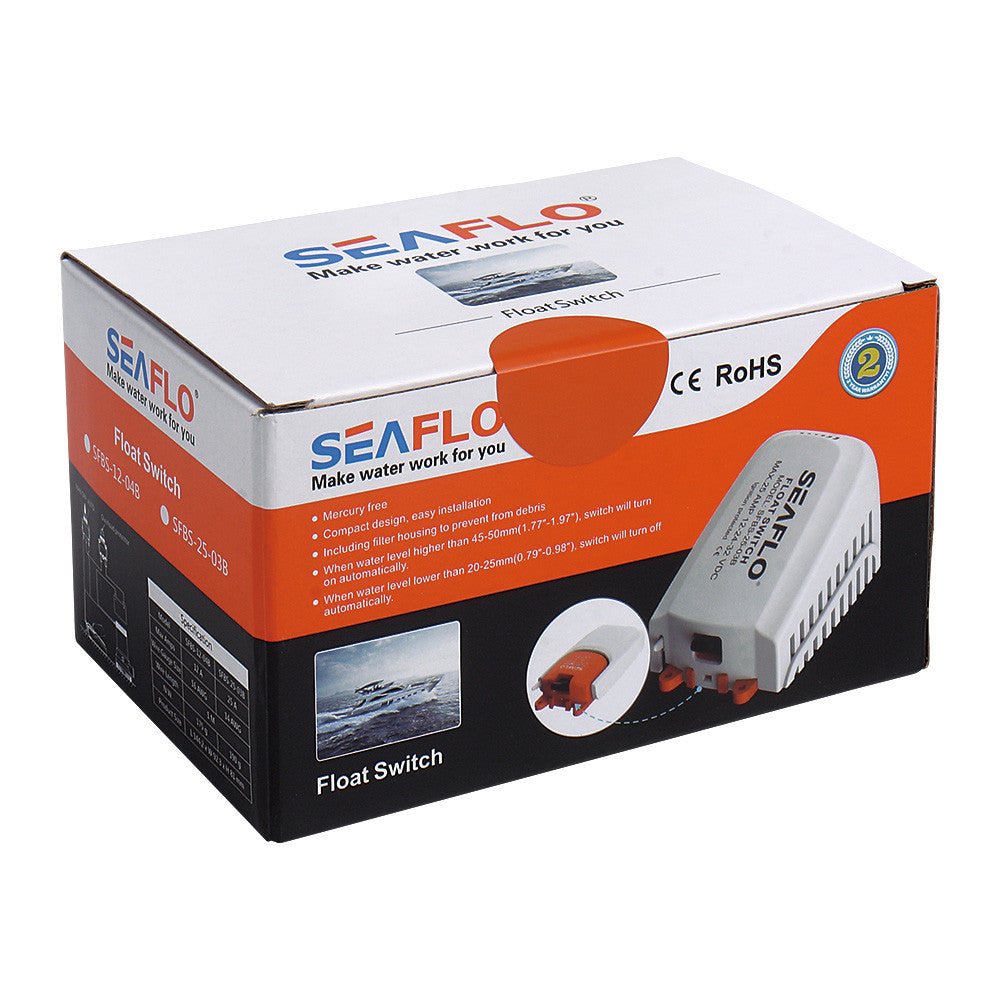 SEAFLO 03-Series Heavy Duty Bilge Pump Float Switch for 12V, 24V, or 32V
