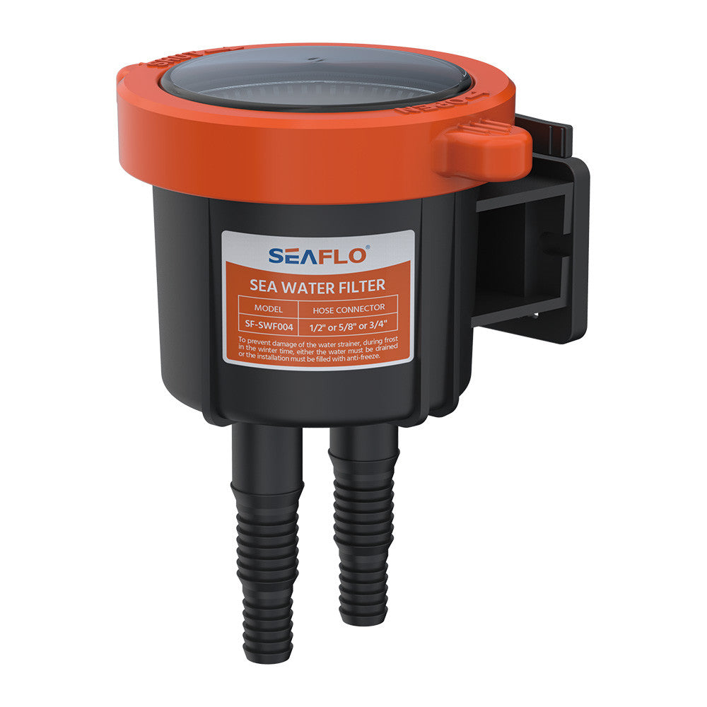 SEAFLO Raw Sea Water Filter/Intake Strainer for 1/2", 5/8", 3/4" Hose sizes