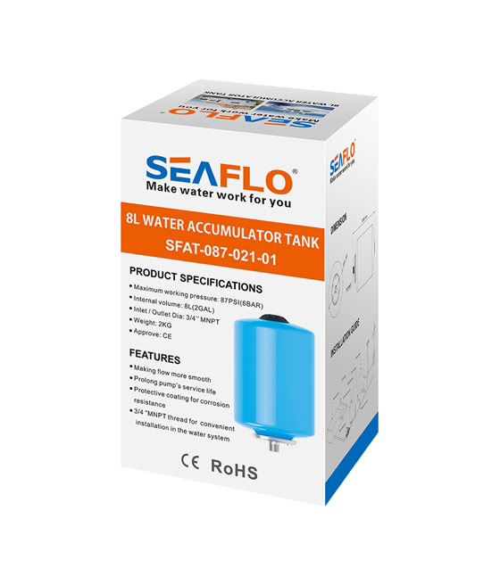 SEAFLO Pre-Pressurized Accumulator Tank (2 Gallon)