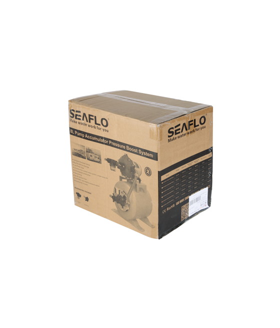 55-Series Marine Water Pump with 2 Gallon Accumulator Tank System - Five-Chamber Diaphragm, Self-Priming, Run Dry Capable, NSF, UL, CE & RoHS Certified - 60 PSI | 5.5 GPM (12V DC/24V DC/115 AC Options)