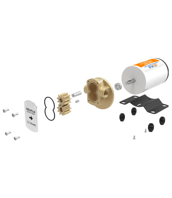 SEAFLO Self-Priming Gear Pump (12V|3.2GPM|12.0LPM) (Choose 12V or 24V)