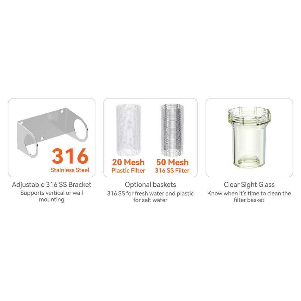 SEAFLO Fresh Water Strainer 01 Series