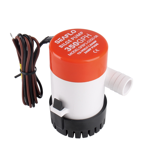 SEAFLO 01 Series 24V Bilge Pumps – 3/4" Outlet, Marine Submersible Pump with Anti-Airlock Protection (Choose 350/500/750 GPH)