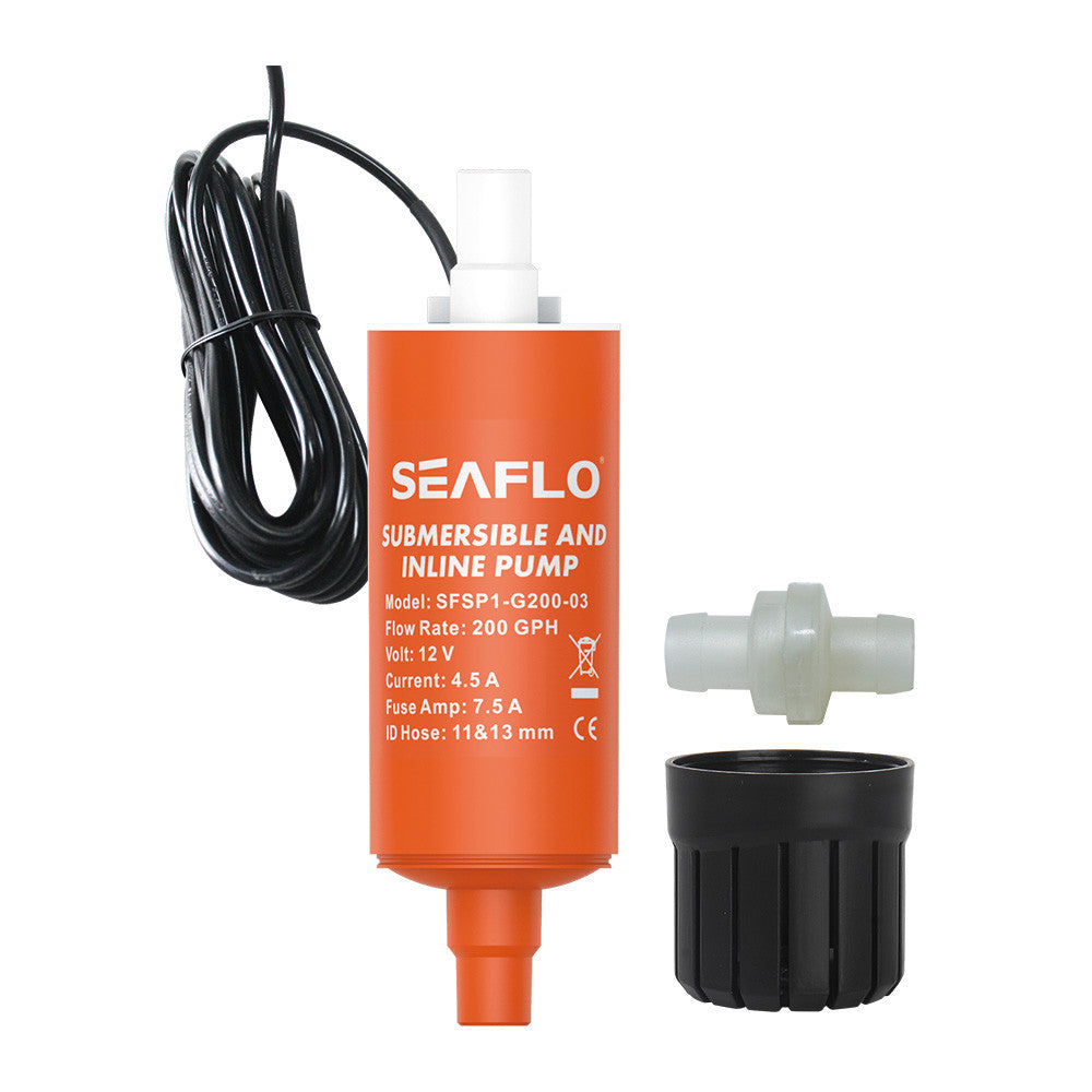 SEAFLO 200GPH Submersible and Inline Pump