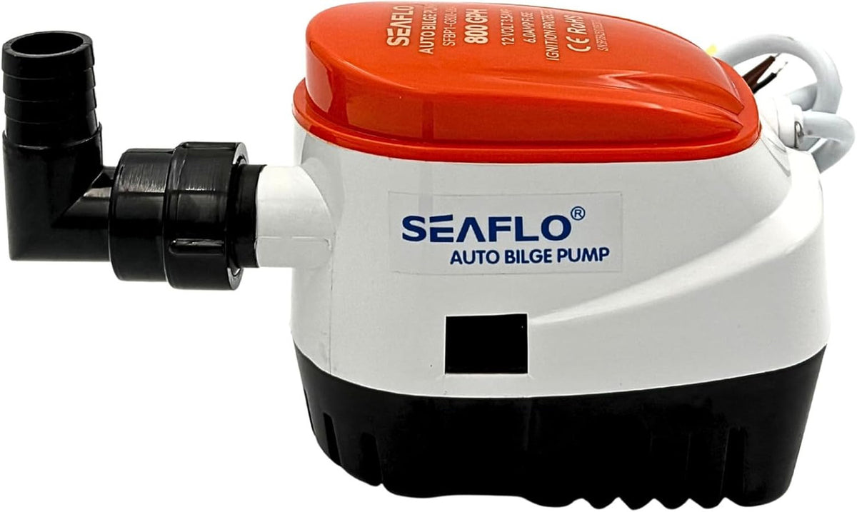 SEAFLO 06A Series 800 GPH Automatic Submersible Bilge Pump, 12V