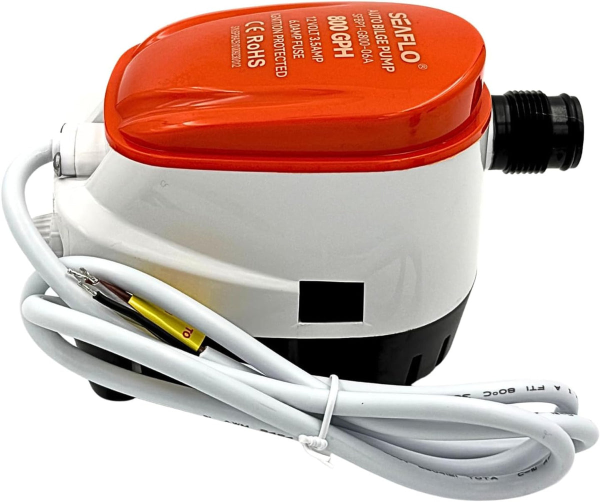 SEAFLO 06A Series 800 GPH Automatic Submersible Bilge Pump, 12V
