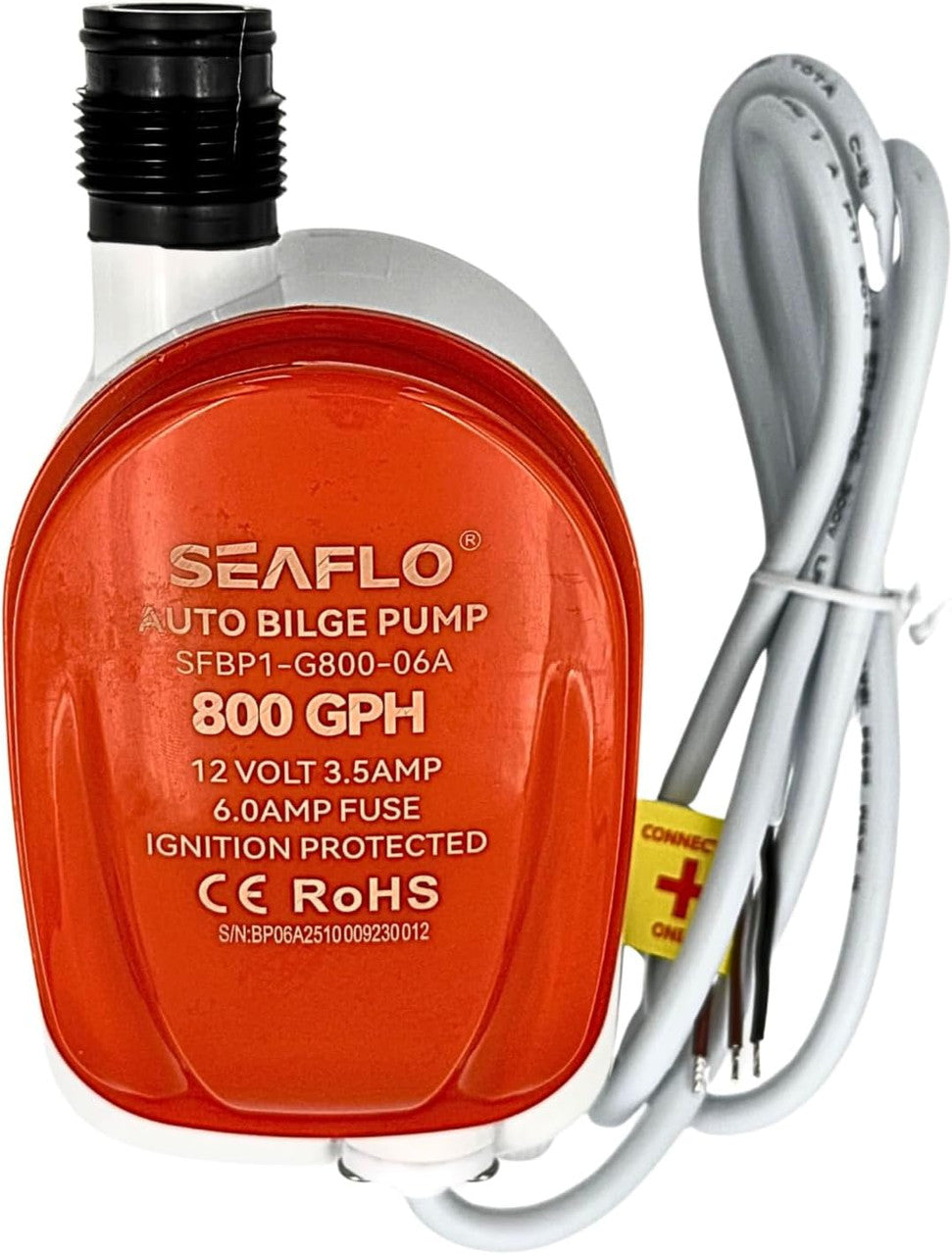 SEAFLO 06A Series 800 GPH Automatic Submersible Bilge Pump, 12V
