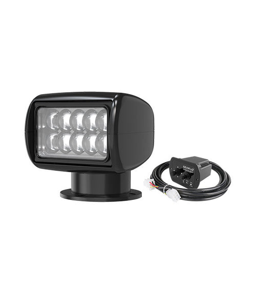 02 Series 360° Rotating Remote Control LED Searchlight (White | Black)