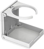 SEAFLO Fold-Up Adjustable Drink Holder for RV Marine Boat Caravan Car (White or Black)
