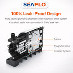 SEAFLO 1000 GPH Air Conditioning Pump 115V Marine AC 16.6 GPM Magnetic Drive Circulation for Systems up to 45000 BTU 26.9 ft Head Continuous Duty HVAC Pump