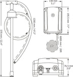 SEAFLO Bottled Water System - Convenient On/Off Switch, 20ft Discharge Tube, Wall Plug