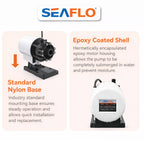 SEAFLO 1000 GPH Air Conditioning Pump 115V Marine AC 16.6 GPM Magnetic Drive Circulation for Systems up to 45000 BTU 26.9 ft Head Continuous Duty HVAC Pump