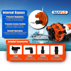 SEAFLO 56A-Series Variable Speed Smart On-Demand Marine/RV 5-Chamber Diaphragm Water Pressure Pump (5.0 GPM | 70 PSI) (Choose 12V or 24V)