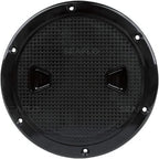 SEAFLO 4" - 8" Black Circular Non Slip Inspection Hatch w/Detachable Cover