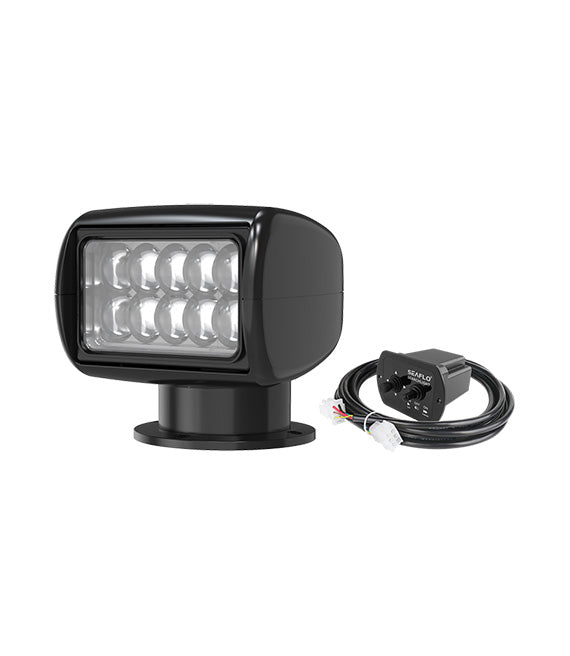 02 Series 360° Rotating Remote Control LED Searchlight (White | Black)