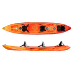 SEAFLO Premium Sit-on Recreational/Day Touring/Sea Kayaks(8'8"-16'2.4") (RQA162-Yellow/red 16' 2.4")