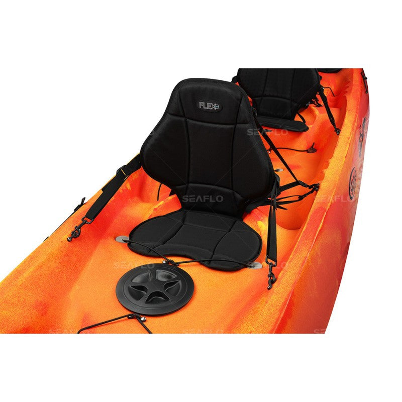 SEAFLO Premium Sit-on Recreational/Day Touring/Sea Kayaks(8'8"-16'2.4") (RQA162-Yellow/red 16' 2.4")