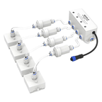 SEAFLO Dry Bilge 4-Zone Splitter System - 4 Year Warranty, Four Way Inlet Water Solenoid Valve, Marine Yacht Bilge Management (Choose 12V or 24V)