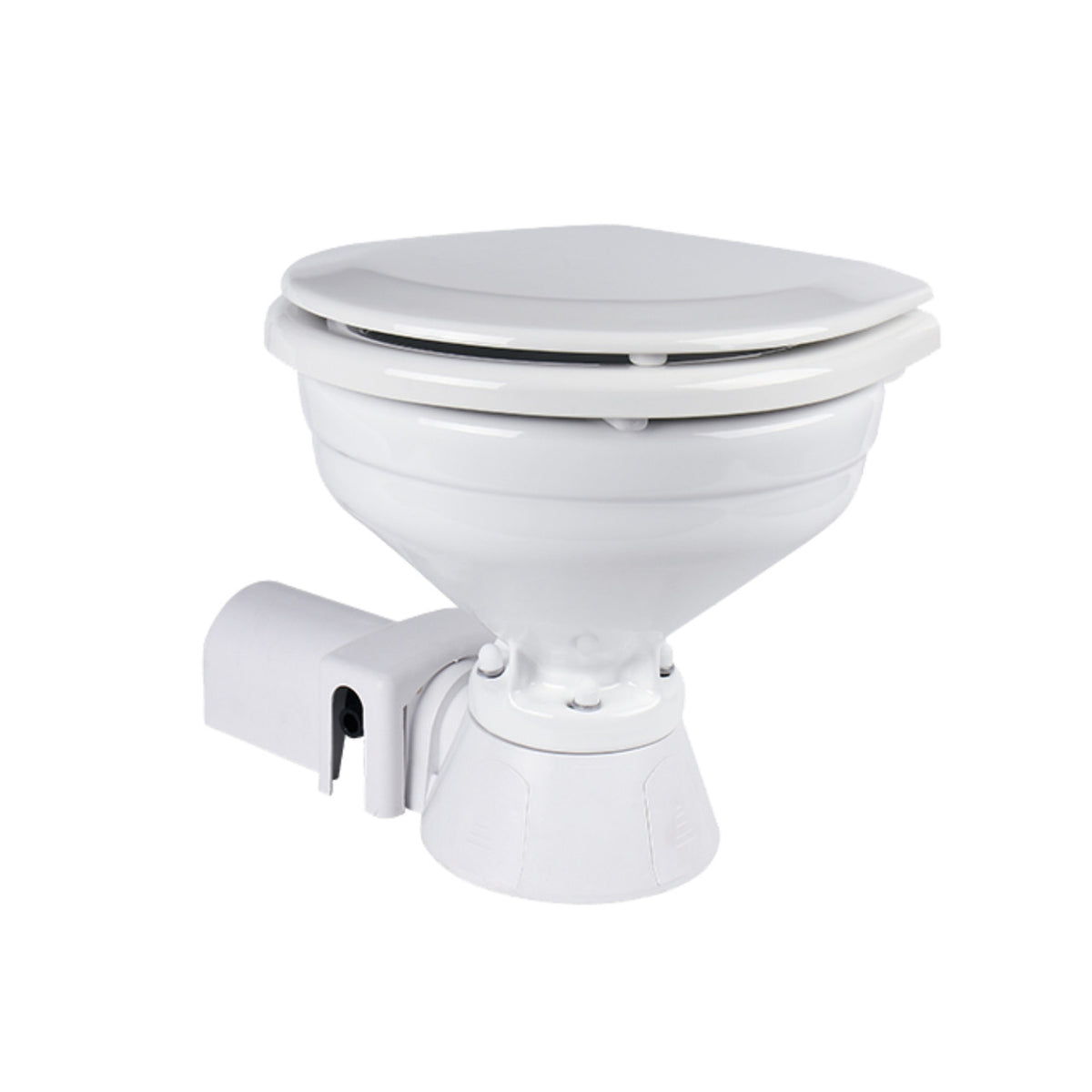 SEAFLO Electric Marine Toilets - Self Priming, Macerator, Switch Panel Control, Ceramic Bowl, Boat Yacht Toilet (Choose Compact/Regular Sizes and 12V/24V Options)