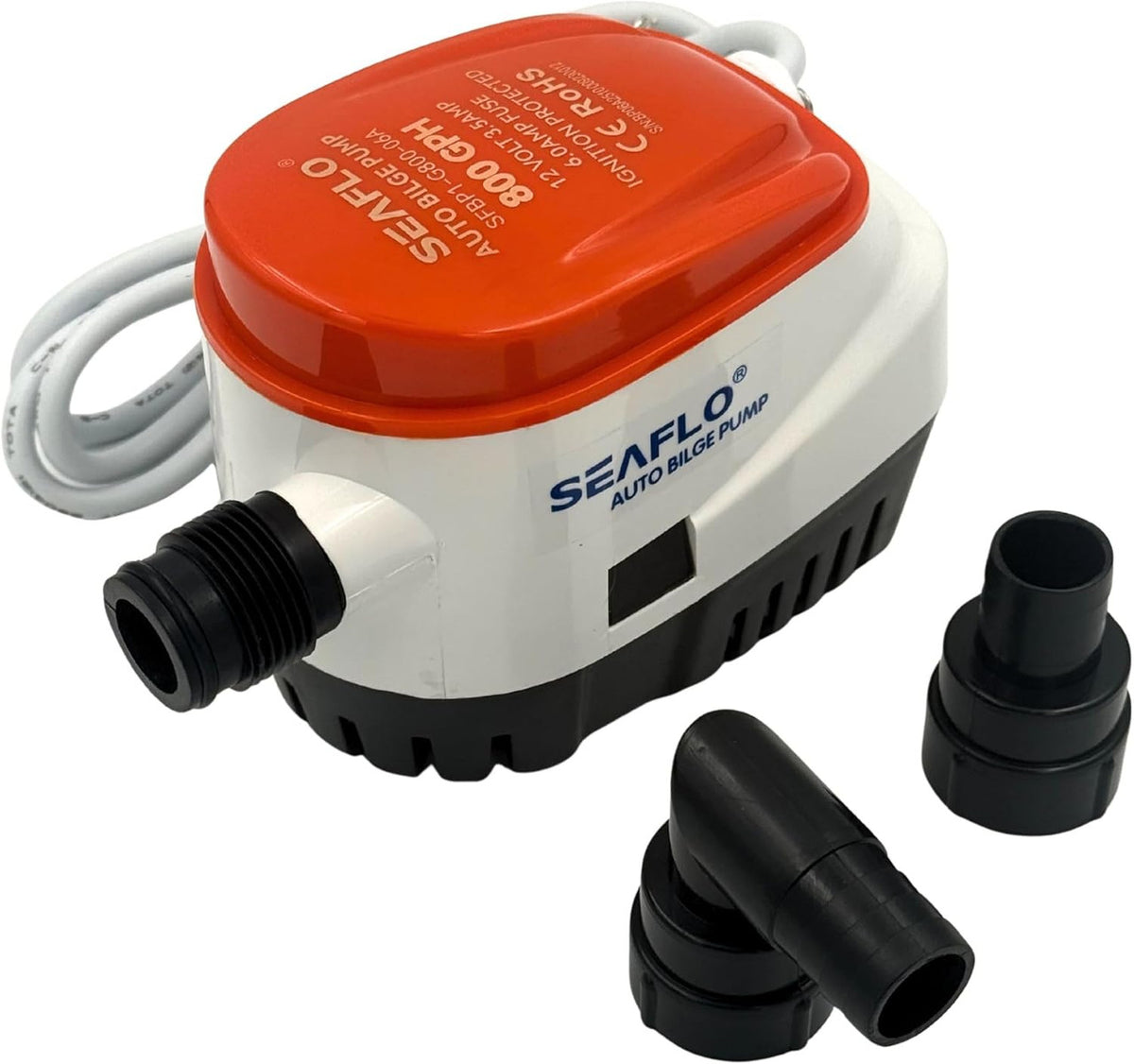 SEAFLO 06A Series 800 GPH Automatic Submersible Bilge Pump, 12V