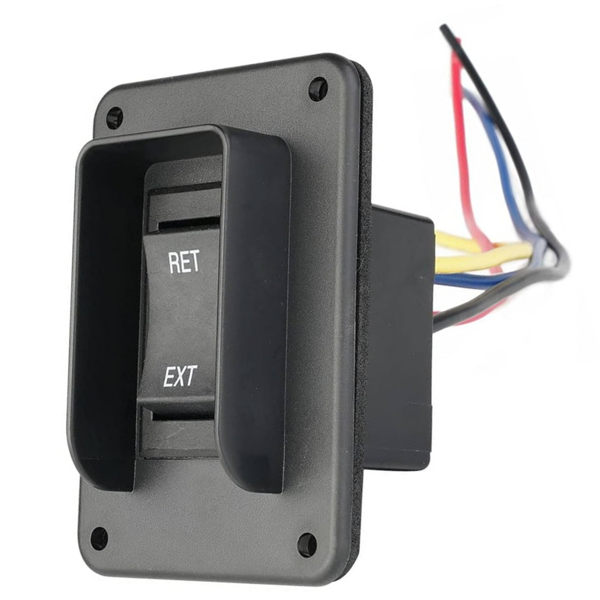 SEAFLO Stabilizer Jack Switch Power Rocker Switch, MAX 30 Amps, 12V/24V, Extend-Retract, 4 Pin Wire Harness, Momentary Reversing Polarity, IP68-Waterproof for RV Boat Truck, 4 Year Warranty