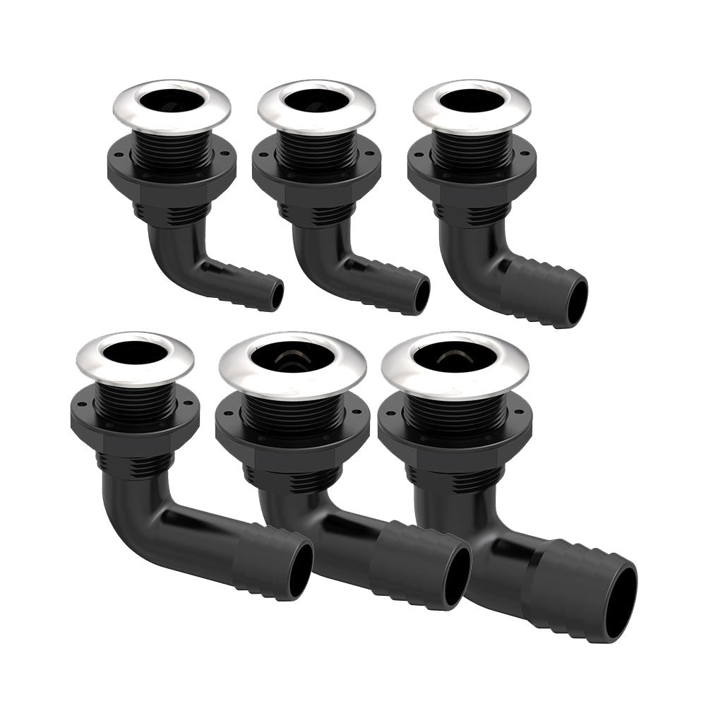 SEAFLO 90°Thru Hull Fittings （Stainless Steel Capped ）