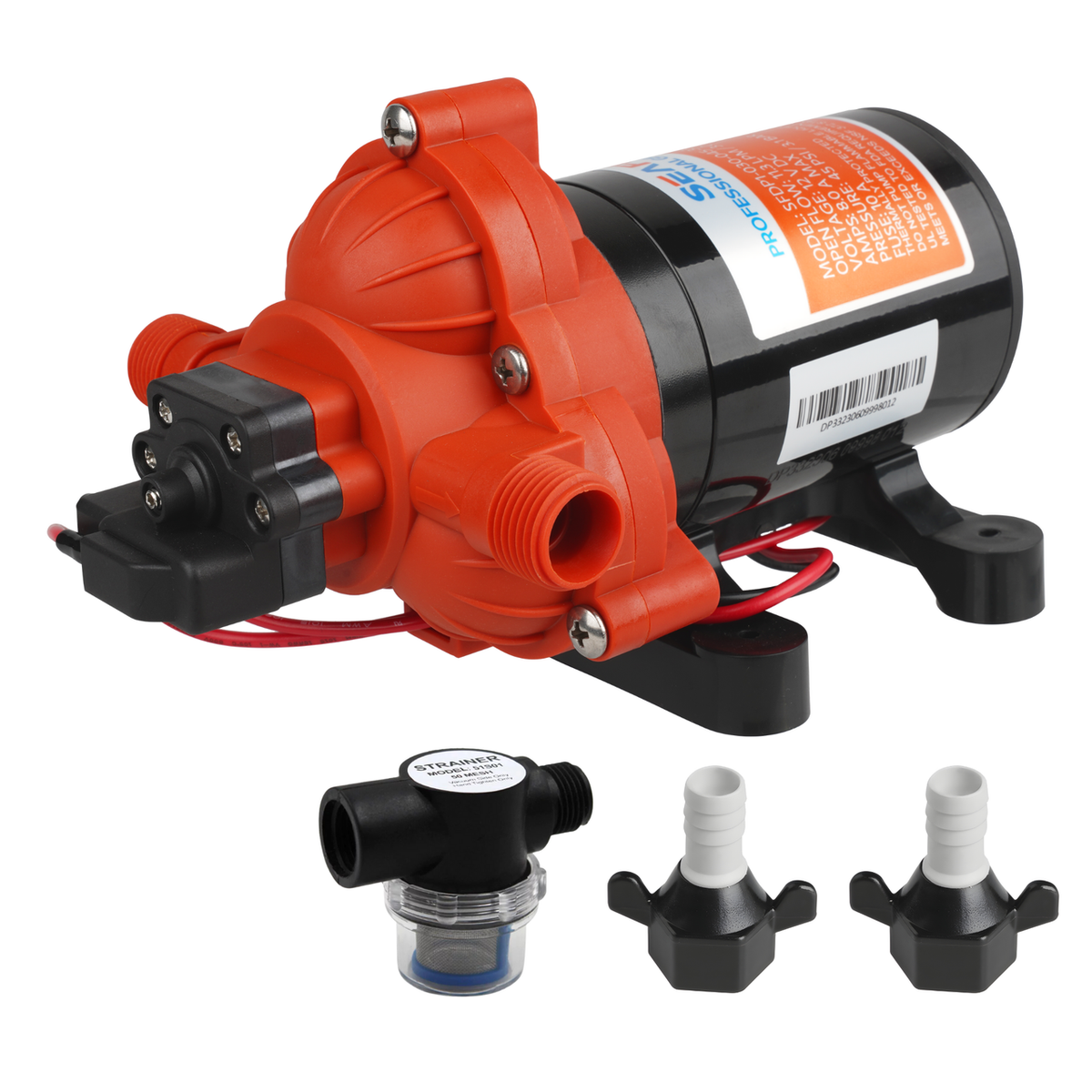 SEAFLO 33-Series Diaphragm Water Pressure Pump - 3.0 GPM | 45 PSI (Choose 12V or 24V)