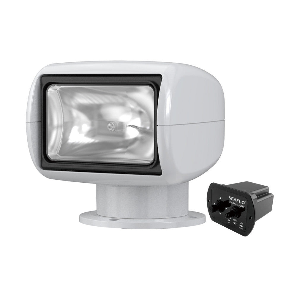 SEAFLO 02 Series Remote Control Halogen Searchlight-175000 cd (12V | 24V)(Black/White)