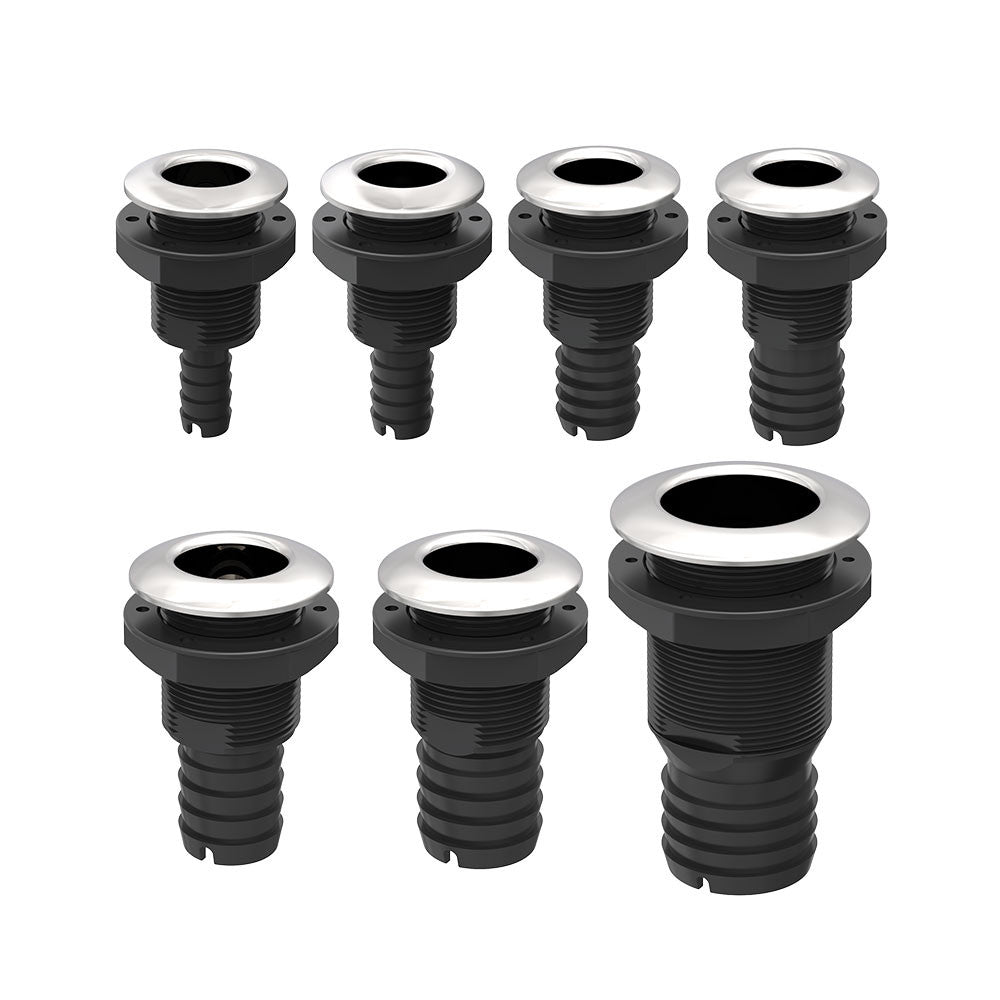 SEAFLO Thru Hull Fittings （Stainless Steel Capped ）