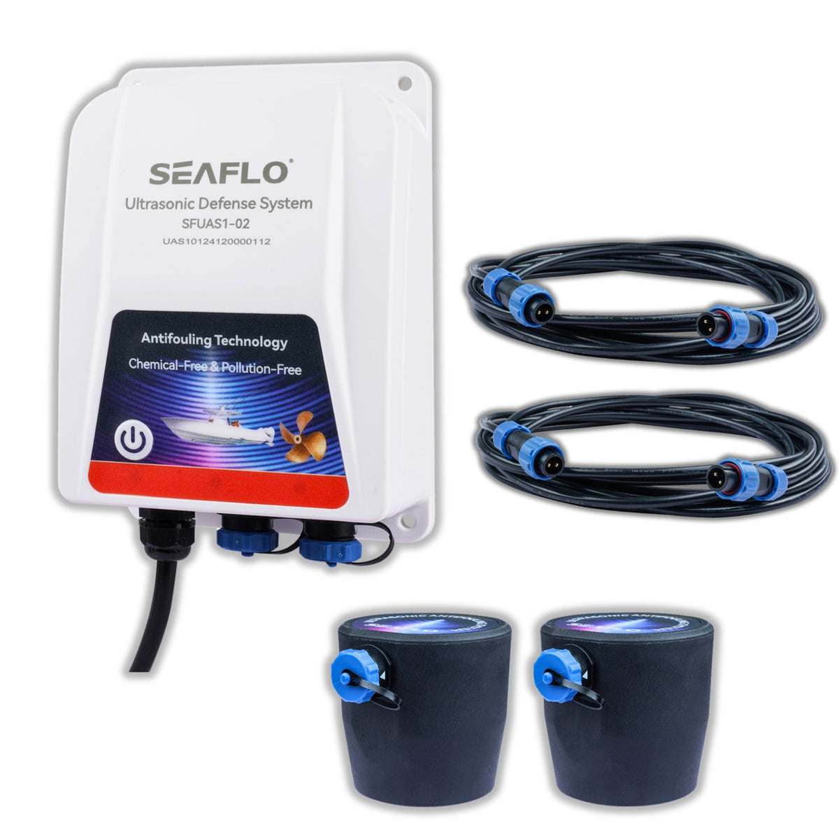 Hull Shield, does hull shield work,  hull shield hd1 SEAFLO Ultrasonic System, marine ultrasonic cleaner, barnacle prevention system, marine growth protection, automated boat cleaning, ultrasonic hull cleaner, boat hull cleaning system, yacht ultrasonic system, marine equipment maintenance, 12V ultrasonic defense system, long-term marine maintenance solution, Hull-Shield,  SFUAS1-02