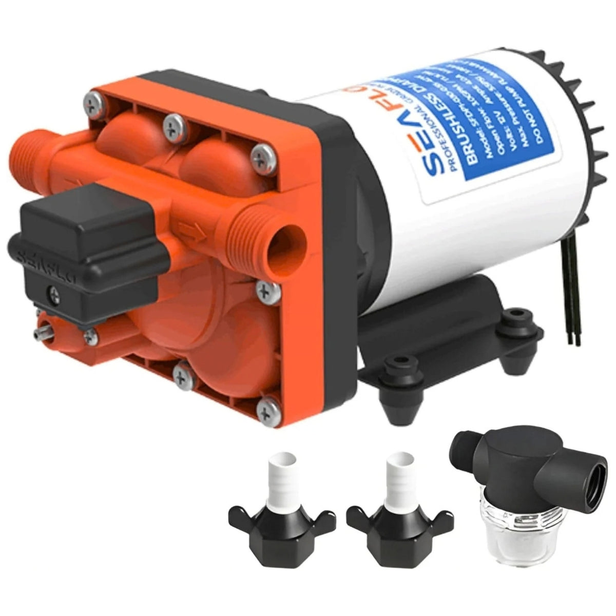 SEAFLO 42W Series Brushless Automatic Demand Diaphragm Pump – 4.0 GPM | 55 PSI (Choose 12V or 115V)