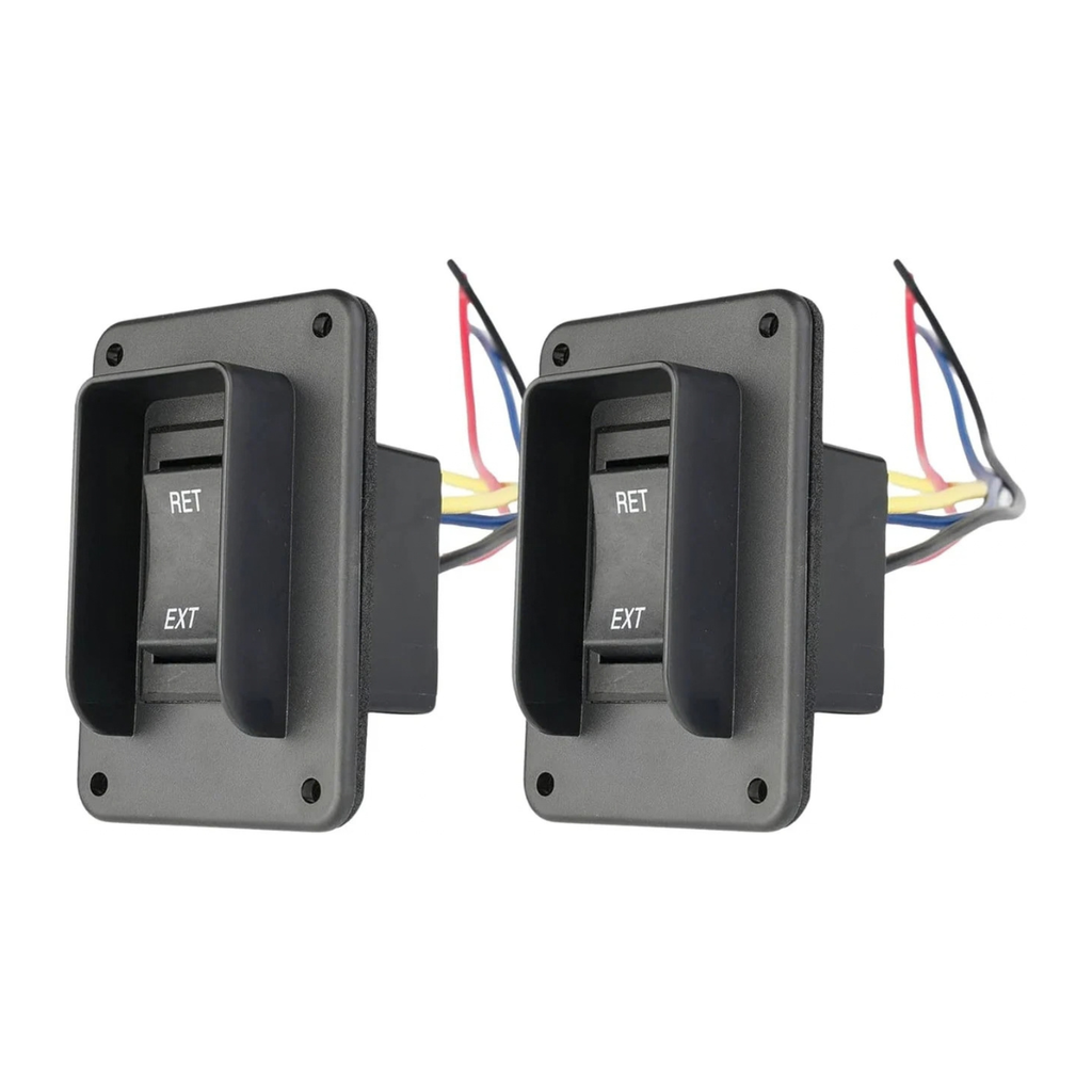 SEAFLO Stabilizer Jack Switch Power Rocker Switch, MAX 30 Amps, 12V/24V, Extend-Retract, 4 Pin Wire Harness, Momentary Reversing Polarity, IP68-Waterproof for RV Boat Truck, 4 Year Warranty
