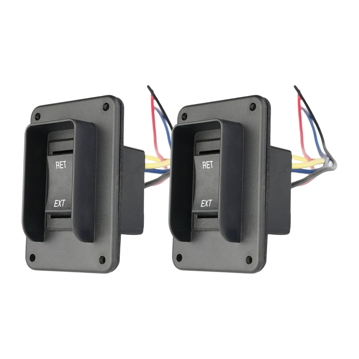 SEAFLO Stabilizer Jack Switch Power Rocker Switch, MAX 30 Amps, 12V/24V, Extend-Retract, 4 Pin Wire Harness, Momentary Reversing Polarity, IP68-Waterproof for RV Boat Truck, 4 Year Warranty