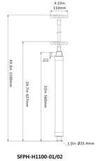 SEAFLO 25" Piston Hand Pump