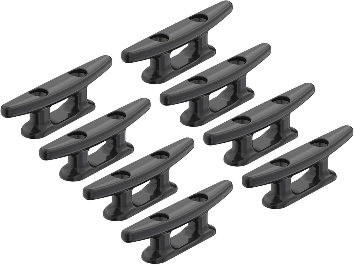 SEAFLO Boat Cleat Black Nylon Dock Cleat Kayak Cleat, 3", 4", 5", 6", 8" (Choose Size and Qty)