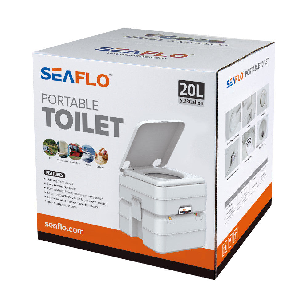 SEAFLO 5.3 Gallon Multifunctional Portable Toilet
