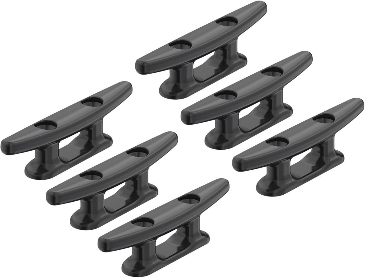 SEAFLO Boat Cleat Black Nylon Dock Cleat Kayak Cleat, 3", 4", 5", 6", 8" (Choose Size and Qty)