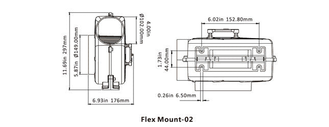 SEAFLO 02-Series 4" Flex Mount Bilge Air Blower (12V | 320CFM)