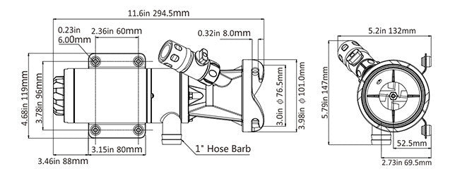 SEAFLO 02-Series RV Mount Quick Release Macerator Pump