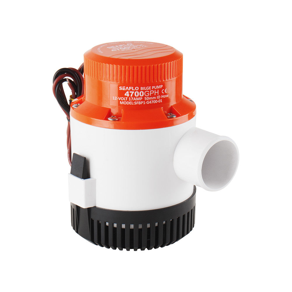 SEAFLO 01-Series 4700 GPH Heavy Duty Electric Bilge Pump (Choose 12V or 24V)
