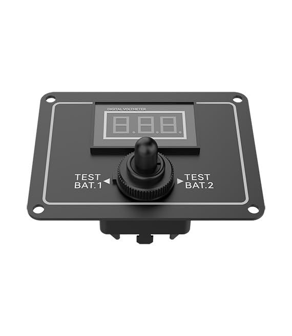SEAFLO 12V Dual Battery Voltmeter Switch Panel, 20A