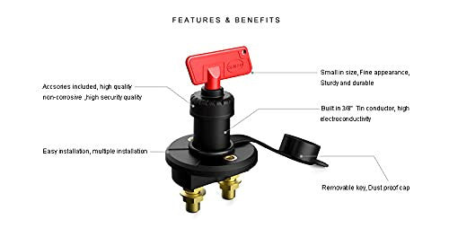 SEAFLO Battery Disconnect Switch (Battery Isolator Switch)