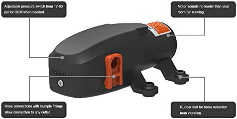 SEAFLO 23A-Series Automatic On-Demand Diaphragm Water Pressure Pump (1.5 GPM | 40 PSI) (Choose 12V or 24V)