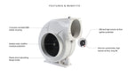 SEAFLO 02-Series 4" Flex Mount Bilge Air Blower (24V | 320CFM)