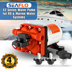 SEAFLO 42-Series Diaphragm Water Pressure Pump (3.0 GPM | 55 PSI) (Choose 12V or 24V)