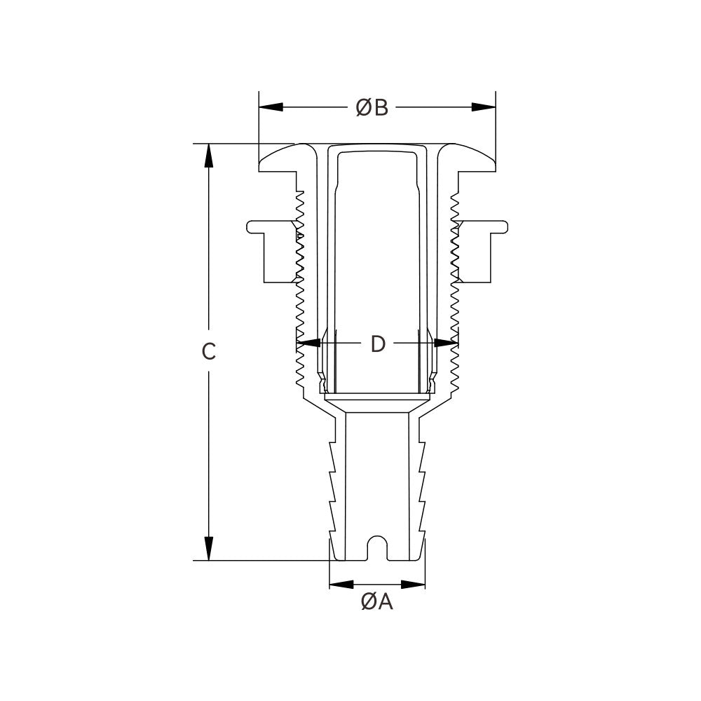 SEAFLO Tank Ventilator, Straight