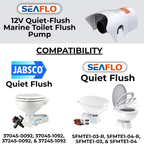 SEAFLO 12V Upgraded Electric Toilet Flush Pump