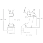 SEAFLO Manual Toilet Pump Flush Handle Kit - Compatible with SEAFLO and JABSCO Marine Toilets - Twist 'n' Lock Safety Pump Assembly for Marine Toilets