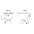 SEAFLO Electric Marine Toilets - Self Priming, Macerator, Switch Panel Control, Ceramic Bowl, Boat Yacht Toilet (Choose Compact/Regular Sizes and 12V/24V Options)