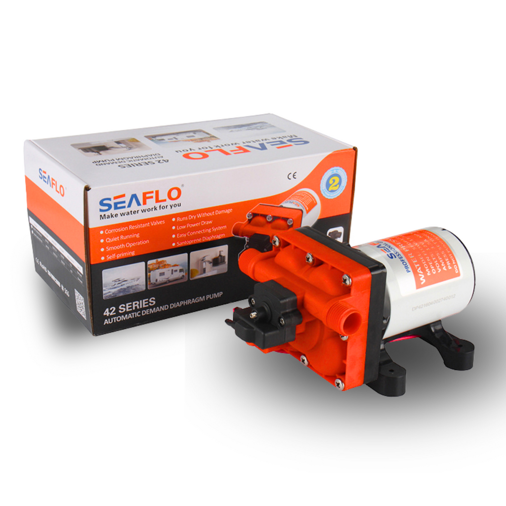 SEAFLO 42-Series Diaphragm Water Pressure Pump (3.0 GPM | 55 PSI) (Choose 12V or 24V)